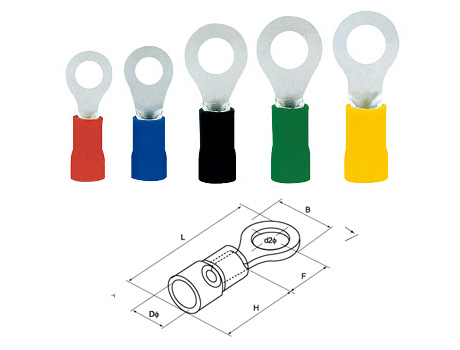 Insulated Ring Terminals หางปลากลมหุ้ม