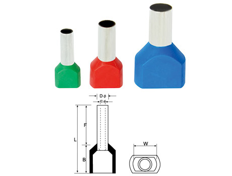 Insulated Twin Cord End หางปลา คอร์ดเอ็น แบบสายคู่