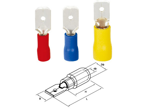 Insulated Male Disconnectors หางปลาเสียบแอร์ตัวผู้